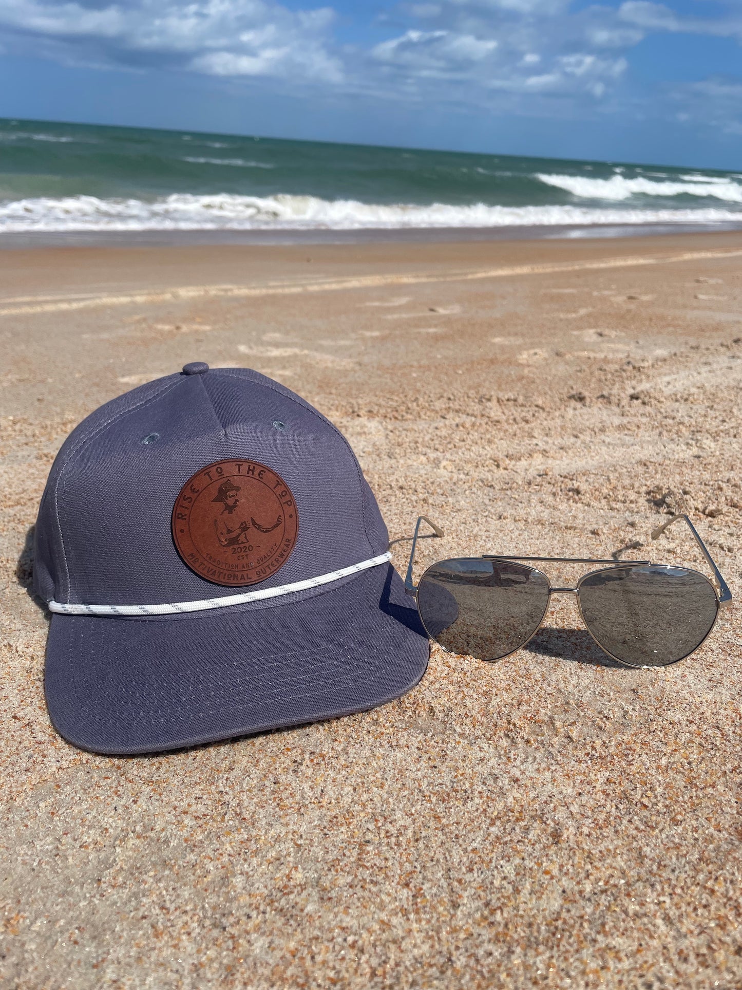 Rope Hat with Leather Patch